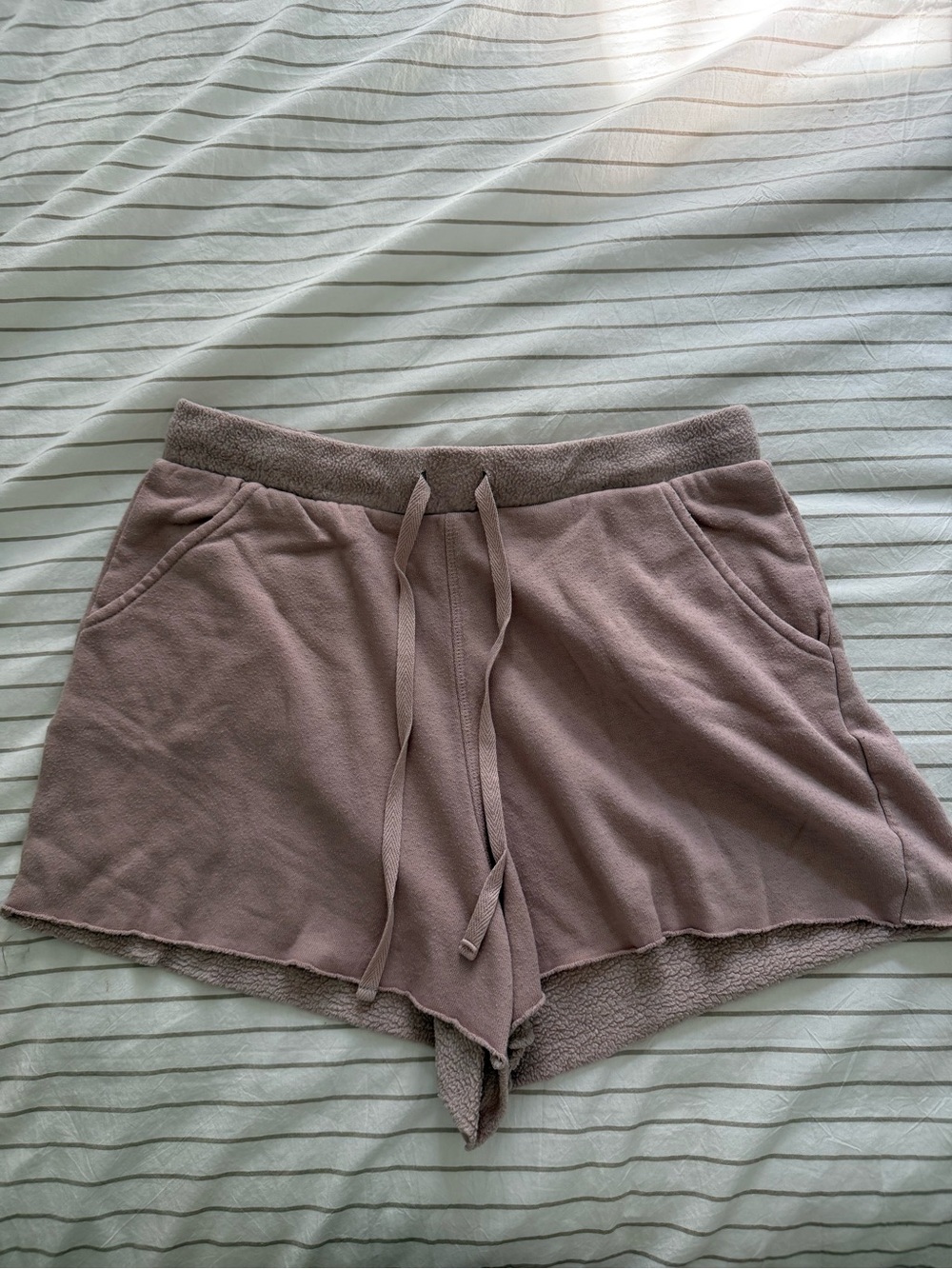 Free People Dusty Mauve Drawstring Shorts